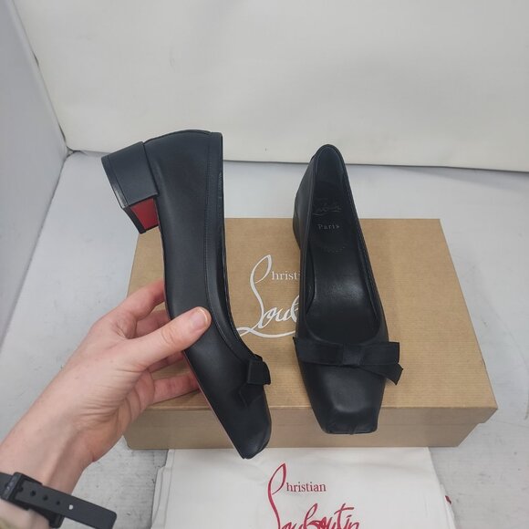 Christian Louboutin Shoes - Christian Louboutin Black Mamaflirt Leather Ballerina Pump